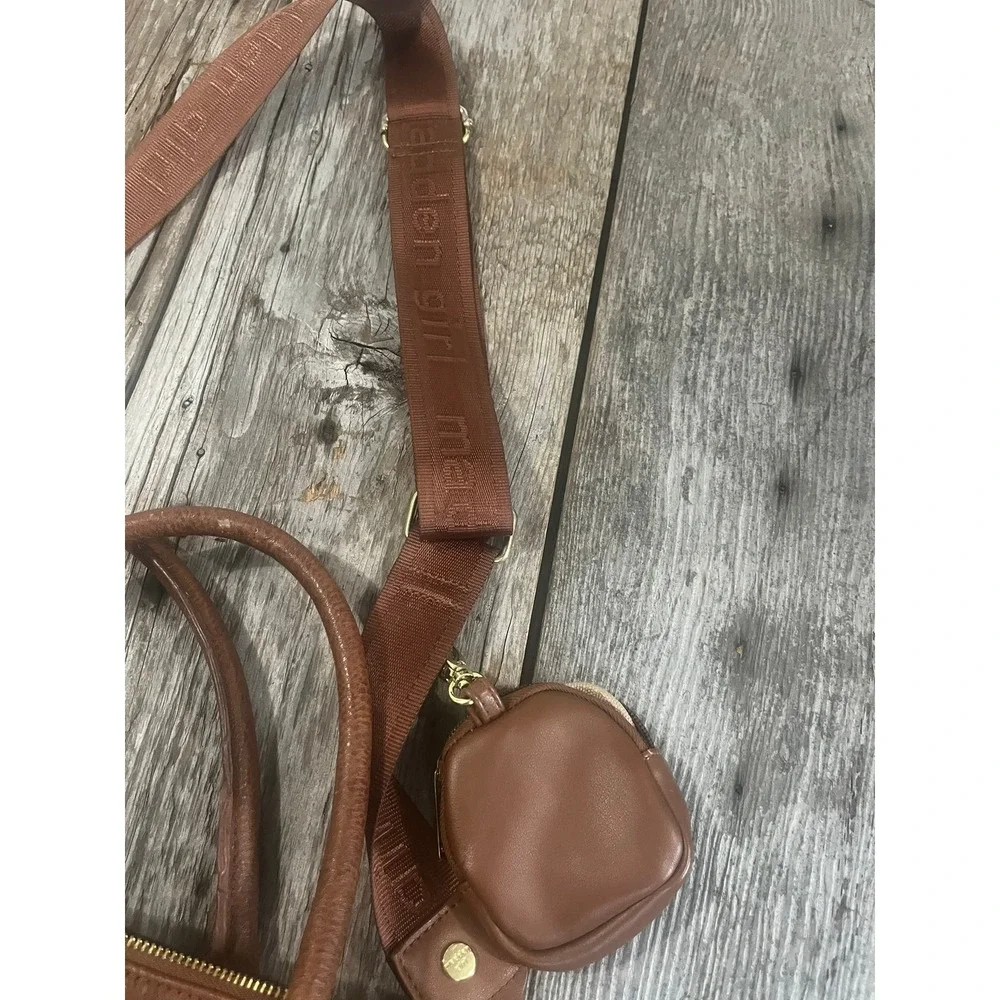 Steve Madden Brown Faux Leather Hobo Bag‎ Crossbody Tassel Cognac Large